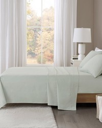 Oversized Flannel 4 Piece Sheet Set Seafoam Solid Queen by   