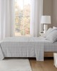 Olliix Oversized Flannel 4 Piece Sheet Set Grey Windowpane