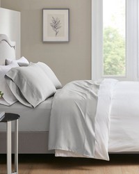 700 Thread Count Cotton TriBlend 4 PC Sheet Set Light Grey Full by   