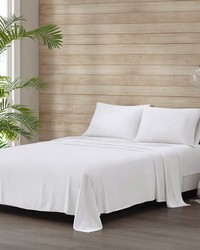 Tencel Polyester Blend Sheet Set White Twin by   