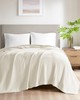 Olliix Cotton Waffle Weave Cotton Blanket Ivory