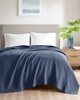 Olliix Cotton Waffle Weave Cotton Blanket Indigo