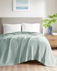 Olliix Cotton Waffle Weave Cotton Blanket Aqua