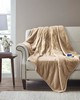 Olliix Heated Microlight to Berber Throw Beige