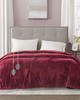 Olliix Heated Plush Blanket Red