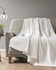 Olliix Heated Plush Throw Ivory