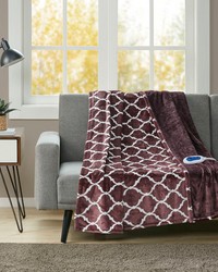 Heated Ogee Throw Purple by   