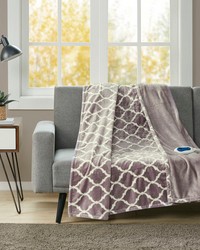 Heated Ogee Throw Lavender by   