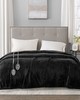 Olliix Heated Plush Blanket Black