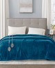 Olliix Heated Plush Blanket Teal