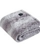 Olliix Zuri Faux Fur Heated Wrap with Built-in Controller Grey