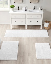 Plume Feather Touch Reversible Bath Rug White by   