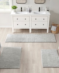 Plume Feather Touch Reversible Bath Rug Grey by   