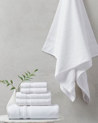 Plume 100 Cotton Feather Touch Antimicrobial Towel 6 Piece Set White by   