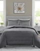 Olliix Ames 3 Piece Charmeuse Coverlet set Grey