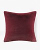 Olliix Sable Solid Faux Fur Square Decor Pillow Burgundy