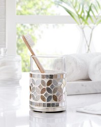 Seville Mosaic Glass Tumbler Silver by   