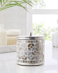 Seville Mosaic Glass Jar Silver by   