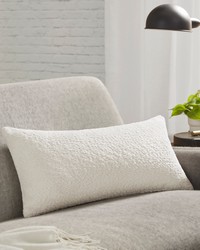 Orion Boucle Oblong Decor Pillow White by   