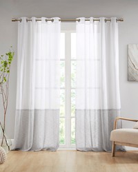 Romo Dualcolored Curtain Panel Single White Grey by   