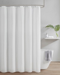 Calistoga Matelasse Shower Curtain White by   