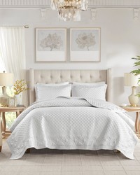 Versailles 3 Piece Grey Quilt Set Grey Queen by   