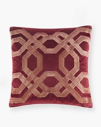 Biron Square Decor Pillow Burgundy by   