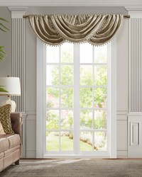 Avignon Waterfall Valance Single Champagne by   