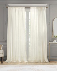 Cornelli Embroidery Curtain Panel Single Ivory by   