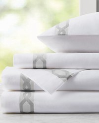 Signature Hem 300TC Cotton Sheet Set Grey Queen by   