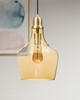 Olliix Auburn Bell Shaped Glass Pendant Gold/Amber