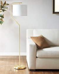 Aster Angular Arched Metal Floor Lamp Gold by   