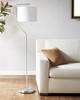 Olliix Aster Angular Arched Metal Floor Lamp Silver