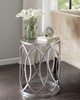 Olliix Arlo Metal Eyelet Accent Table Grey