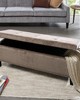 Olliix Shandra II Tufted Top Soft Close Storage Bench Taupe