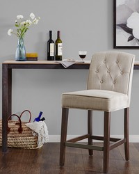 Marian Tufted Counter Stool Tan by   