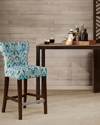 Avila Tufted Back Counter Stool Blue by   