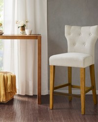 Avila Tufted Back Counter Stool Cream by   