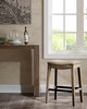 Olliix Belfast Saddle Counter Stool Linen