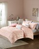 Olliix Raina Metallic Printed Comforter Set Blush/Gold