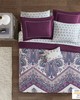 Olliix Tulay Boho Comforter Set with Bed Sheets Purple