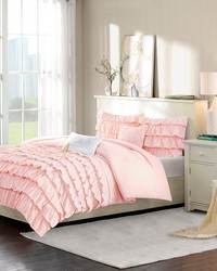 Waterfall Ruffle Comforter Set Blush Full Queen by   