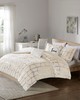 Olliix Raina Metallic Printed Comforter Set Ivory/Gold