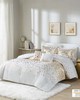 Olliix Lillie Metallic Animal Printed Comforter Set Ivory/Gold