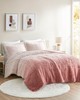 Olliix Brielle Ombre Shaggy Long Fur Comforter Mini Set Blush