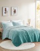 Olliix Brielle Ombre Shaggy Long Fur Comforter Mini Set Aqua