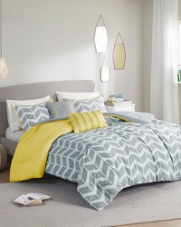 Nadia Comforter Set Yellow King by   