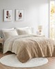 Olliix Brielle Ombre Shaggy Long Fur Comforter Mini Set Natural