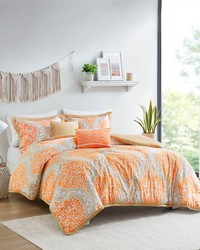 Senna Comforter Set Orange King by   