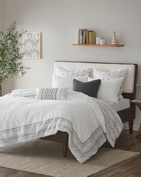 Mill Valley Reversible Cotton Comforter Set Gray Full Queen by   